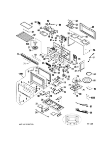 MICROWAVE Diagram and Parts List for JVM1660WBC06  General Electric Microwave