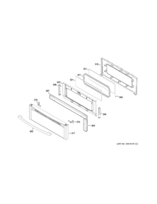 Upper Door Diagram and Parts List for PGB950SEF3SS  General Electric Range