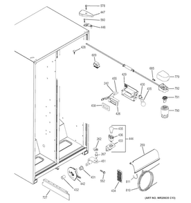 Fresh Food Section Diagram and Parts List for GSE22ETHBBB  General Electric Refrigerator