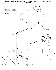 Top And Cabinet Diagram and Parts List for DDE5100  General Electric Dryer