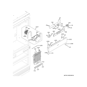Refrigerator Section 2 Diagram and Parts List for CIP36NP2VDS1  General Electric Refrigerator