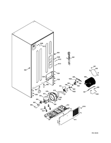 SEALED SYSTEM &  MOTHERBOARD Diagram and Parts List for MBR20DTEARWW  General Electric Refrigerator