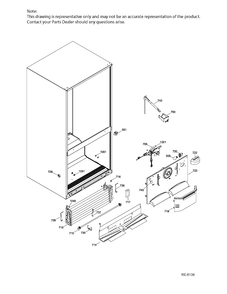 FZ FUNCTIONAL PARTS Diagram and Parts List for GBR20DSEBRBS  General Electric Refrigerator