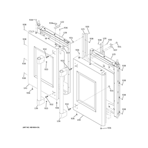Doors Diagram and Parts List for ZTSX1FPSN4SS  General Electric Wall Oven