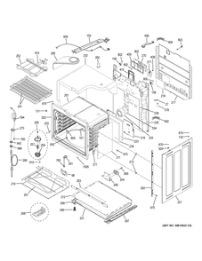 LOWER OVEN Diagram and Parts List for PS960BL1TS  General Electric Range