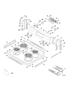 CONTROLS-COOKTOP Diagram and Parts List for RCBS787DN3WW  General Electric Range