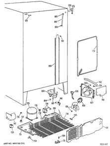 SYSTEM GROUP Diagram and Parts List for MRSX22BRSBAD  General Electric Refrigerator