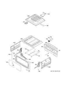 Upper Oven Diagram and Parts List for JGB850SEF3SS  General Electric Range