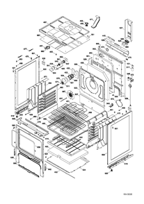 BODY PARTS Diagram and Parts List for JCBP820ST2SS  General Electric Range