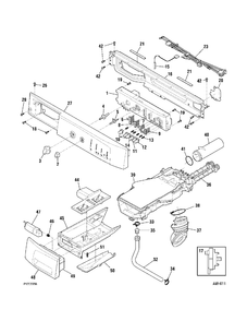 CONTROL PANEL Diagram and Parts List for GCRH410F1WW  General Electric Washer