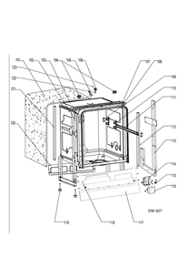 BODY PARTS Diagram and Parts List for GDF410SGF0BB  General Electric Dishwasher