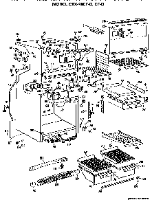 Cabinet Parts Diagram and Parts List for CTX18EFB  Hotpoint Refrigerator