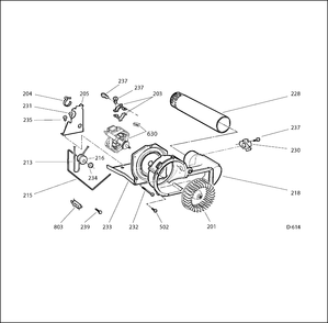 BLOWER & DRIVE Diagram and Parts List for GUXR353EE6WW  General Electric Dryer