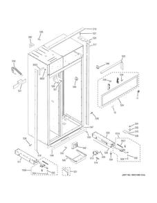 Case Parts Diagram and Parts List for CSB48WSKBSS  General Electric Refrigerator