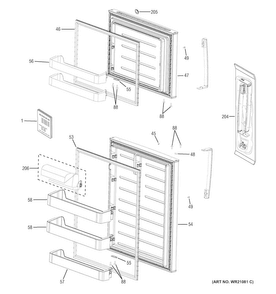 Part Location Diagram of 31-51909 GE Pm mini manual
