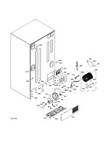 SEALED SYSTEM Diagram and Parts List for GDRC3KBYKRWW  General Electric Refrigerator