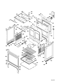 Part Location Diagram of WS01L12253 GE HINGE DOOR