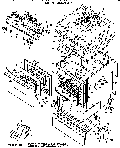 Replacement Parts Diagram and Parts List for JSS26J6  General Electric Range