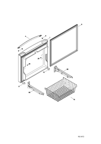 FZ DOOR Diagram and Parts List for ADR20KSEARES  General Electric Refrigerator