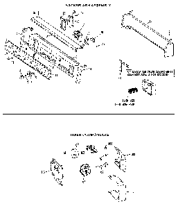 Backsplash And Timer Assembly Diagram and Parts List for WW8318LAL  General Electric Washer