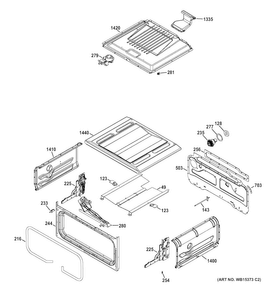 Part Location Diagram of WB63X20785 GE OVEN BACK UC