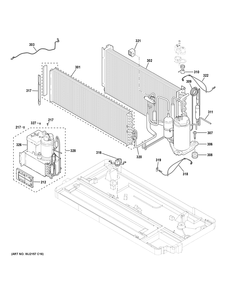 SEALED SYSTEM Diagram and Parts List for AZ65H12DBMW1  General Electric Air Conditioner