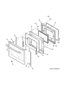 Door Diagram and Parts List for PHS930SL3SS  General Electric Range