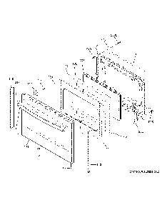 Lower door Diagram and Parts List for PB960SJ9SS  General Electric Range