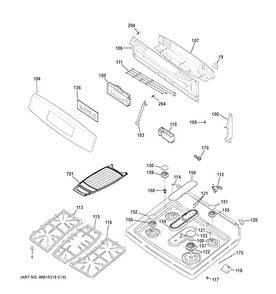 Part Location Diagram of WB27X20536 GE OVERLAY T012
