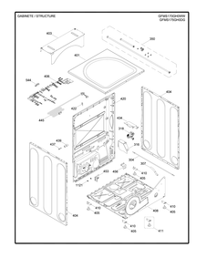 STRUCTURE Diagram and Parts List for GFMS170GH0WW  General Electric Dryer