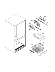 FZ BASKETS Diagram and Parts List for GDR23DSEARBS  General Electric Refrigerator