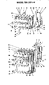 Doors Diagram and Parts List for TBX20VJB  General Electric Refrigerator