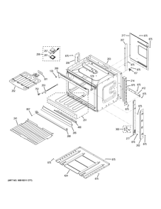 BODY PARTS Diagram and Parts List for JK3000DF4BB  General Electric Wall Oven