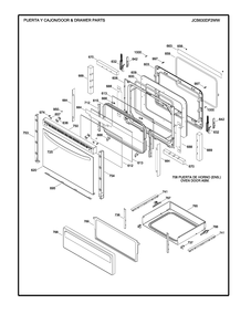 Part Location Diagram of WS01A00942 GE DRAWER SUPPORT - WB02K10158