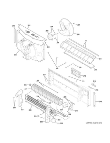 Part Location Diagram of WP73X32153 GE Indoor Fan
