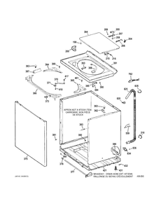 CABINET-TOP Diagram and Parts List for 57731H3WW  General Electric Washer
