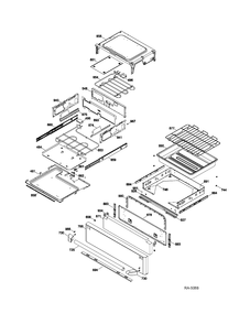 DRAWER PARTS Diagram and Parts List for CC2S985SET2SS  General Electric Range