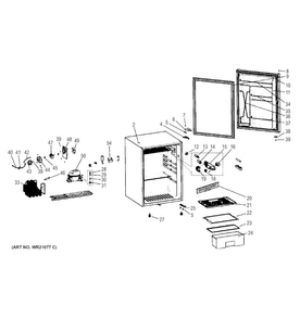 Part Location Diagram of WR71X22155 GE CRISPER