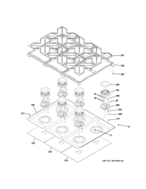 COOKTOP Diagram and Parts List for C2Y366SEL1SS  General Electric Range