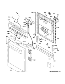 Part Location Diagram of WD09X25619 GE HANDLE ASM