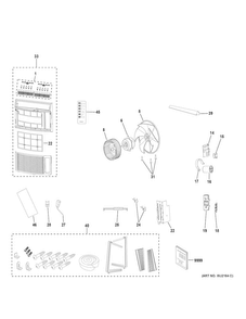 Part Location Diagram of WJ71X22407 GE FRONT PANEL Assembly