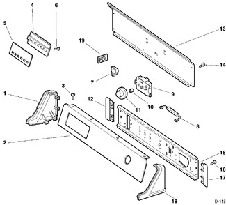 Part Location Diagram of WE19X982 GE SUPPORT SWITCH