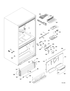 FZ SECTION Diagram and Parts List for PDRS3MBYARSS  General Electric Refrigerator