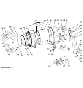 Part Location Diagram of WH20X23194 GE MOTOR