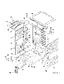 Cabinet And Top Panel Diagram and Parts List for GFD65ESSN1WW  General Electric Dryer