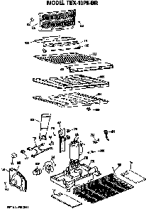 Unit Parts Diagram and Parts List for TBX18PKBR  General Electric Refrigerator