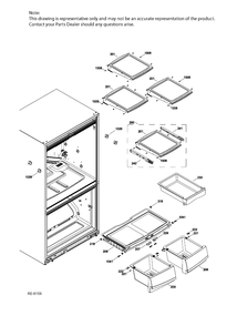 FF SHELVES Diagram and Parts List for PNR20KGEBFBB  General Electric Refrigerator