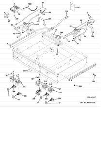 GAS & BURNER PARTS Diagram and Parts List for ZDP364NRP7SS  General Electric Range