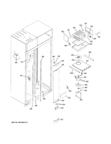 FREEZER SECTION Diagram and Parts List for ZISB420DRK  General Electric Refrigerator
