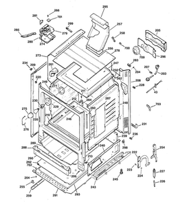 Body Parts Diagram and Parts List for JGBP32WEF1WW  General Electric Range